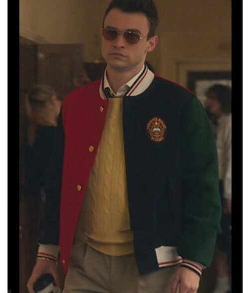 Gossip Girl Thomas Doherty Color Block Wool Jacket - Image 2