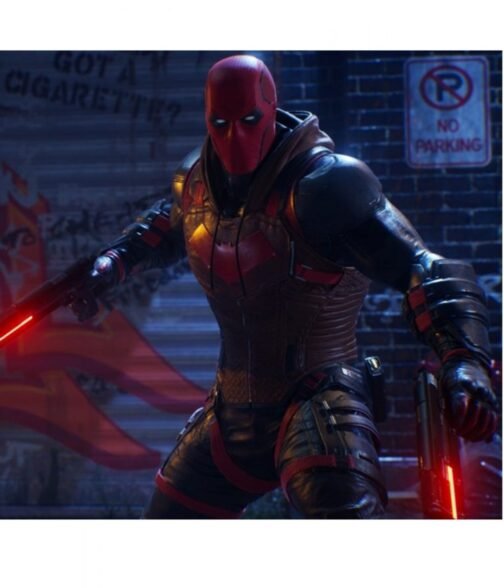 Red Hood Gotham Knights Hooded Vest - Image 2