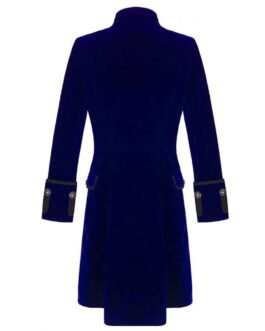 Victorian Steampunk Gothic Blue Velvet Coat