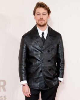 Joe Alwyn GQ Awards Leather Peacoat