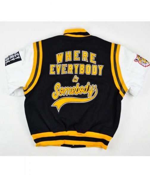 Grambling State University Motto 2.0 Varsity Black and White Jacket - Image 2