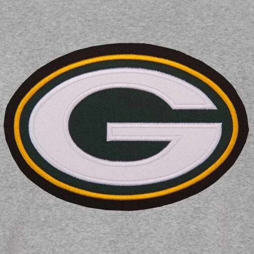 Gray/Black Green Bay Packers Varsity Wool Jacket - Image 5