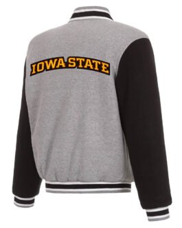 Gray/Black Iowa Hawkeyes Wool Jacket