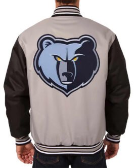 Memphis Grizzlies Poly Twill Gray/Black Jacket