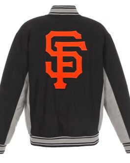 Gray/Black San Francisco Giants Varsity Wool Jacket