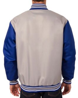 Edmonton Oilers Gray/Blue Poly Twill Jacket