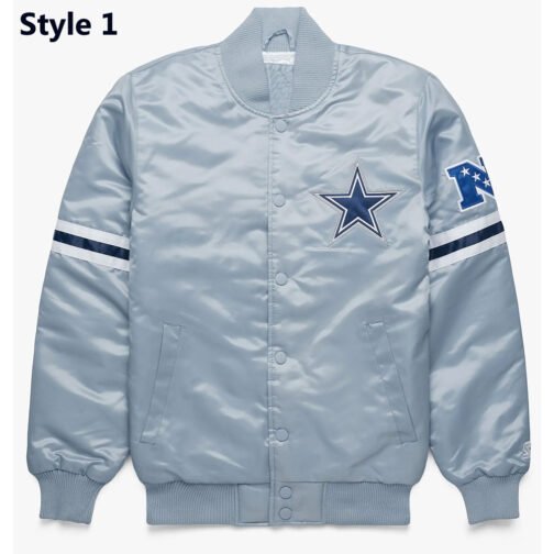 Dallas Cowboys Gray Satin Jacket