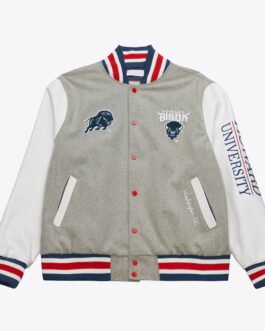 Howard Bison Homecoming Gray Varsity Jacket
