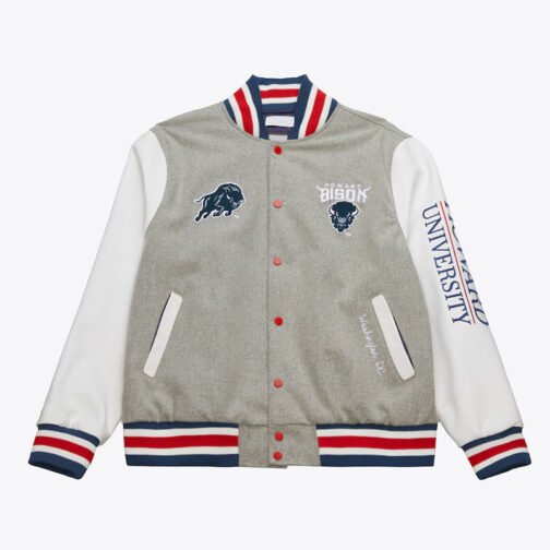Howard Bison Homecoming Gray Varsity Jacket