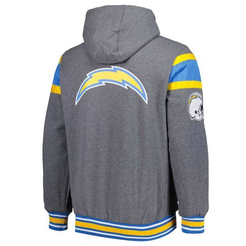 Gray Los Angeles Chargers Extreme Hoodie - Image 2