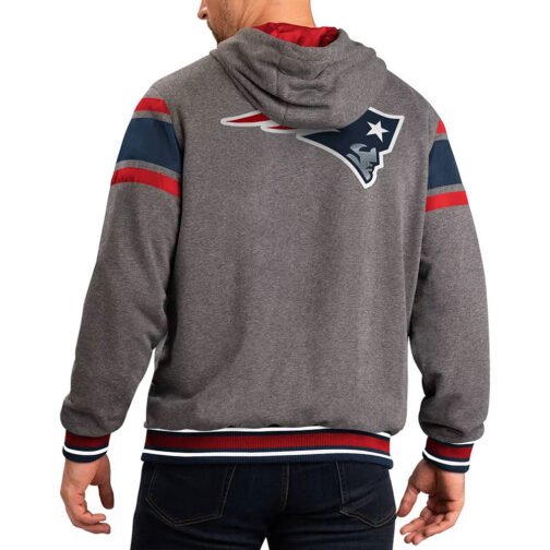 Gray New England Patriots Extreme Hoodie - Image 2