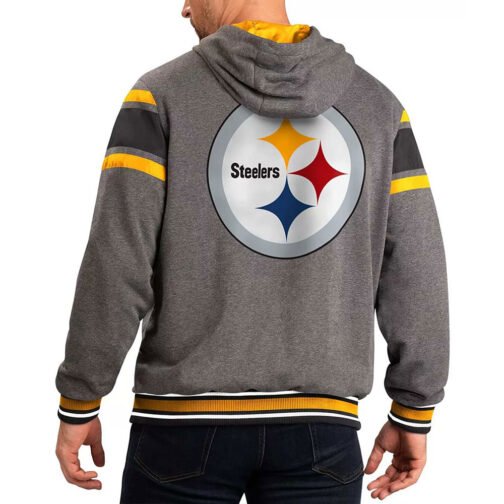 Gray Pittsburgh Steelers Extreme Hoodie - Image 2