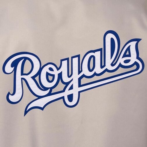 Kansas City Royals Poly Twill Gray/Royal Jacket - Image 3