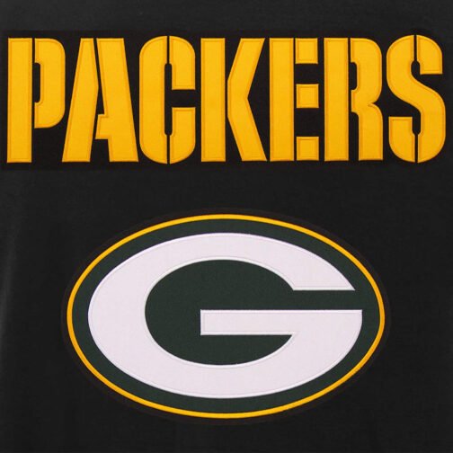 Green Bay Packers Varsity Black/White Jacket - Image 3