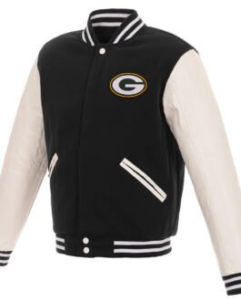 Green Bay Packers Varsity Black/White Jacket