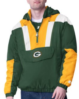 Green Bay Packers Charger Half-Zip Pullover Jacket