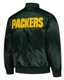 Green Bay Packers Exclusive Green Varsity Satin Jacket