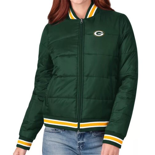 Green Bay Packers Field Goal Green Bomber Jacket - Image 4