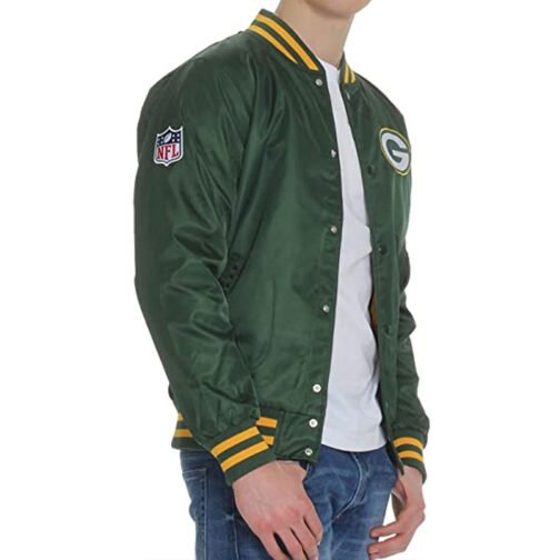 Green Bay Packers Green Bomber Jacket - Image 3