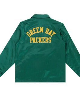 Green Bay Packers Green Satin Windbreaker