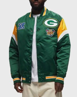 Green Bay Packers Heavyweight Green Satin Jacket