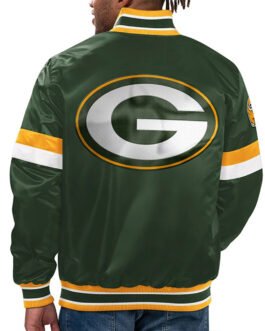 Green Bay Packers Home Game Green Satin Jacket