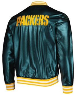 Green Bay Packers Metallic Green Jacket