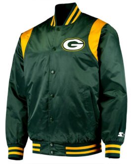 Prime Time Green Bay Packers Green Satin Jacket