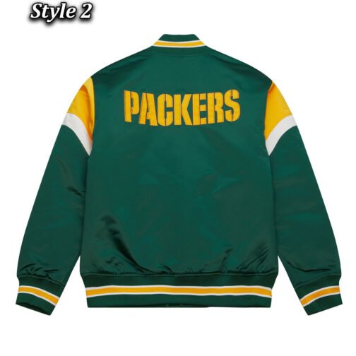 Green Bay Packers Heavyweight Satin Jacket - Image 4