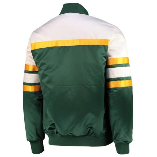 Green Bay Packers Special Script Heavyweight Satin Jacket - Image 2