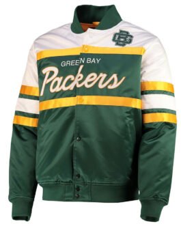 Green Bay Packers Special Script Heavyweight Satin Jacket