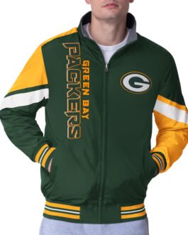Green Bay Packers Strong Arm Green Full-Zip Jacket