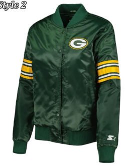 Green Bay Packers The Pick and Roll Satin Jacket