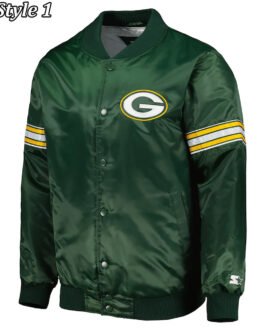 Green Bay Packers The Pick and Roll Satin Jacket