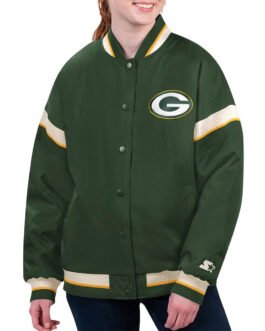 Green Bay Packers Tournament Green Varsity Jacket