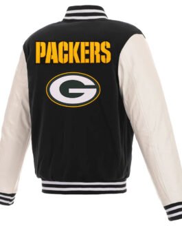 Green Bay Packers Varsity Black/White Jacket