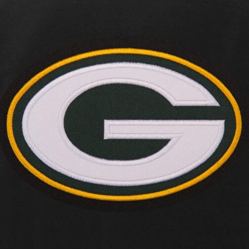 Green Bay Packers Varsity Black/White Jacket - Image 4