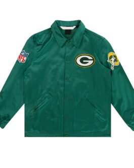 Green Bay Packers Green Satin Windbreaker