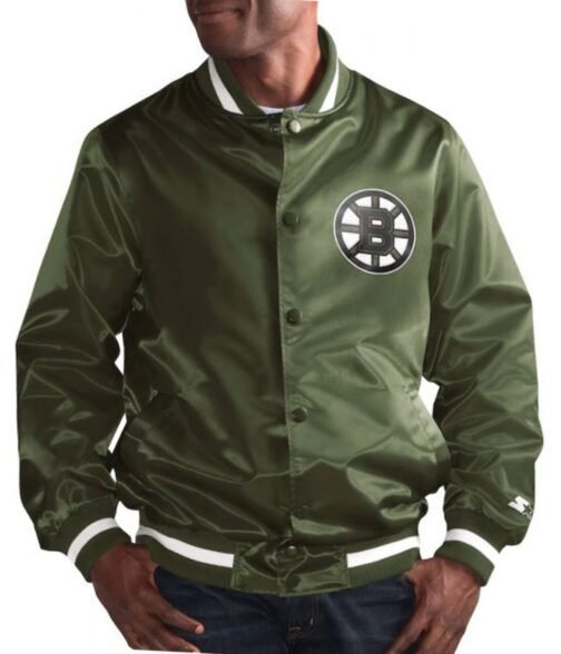 Starter Boston Bruins Green Jacket - Image 4