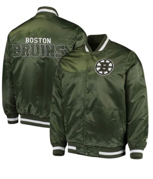 Starter Boston Bruins Green Jacket - Image 3