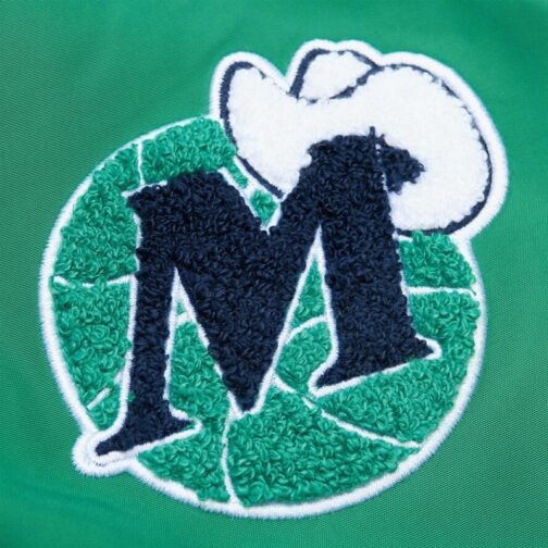 Green Dallas Mavericks Satin Full-Zip Jacket - Image 3