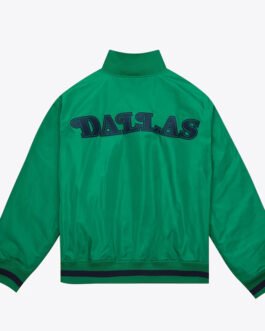 Green Dallas Mavericks Satin Full-Zip Jacket