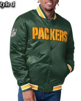 Green Bay Packers Closer Green/Gold Satin Jacket