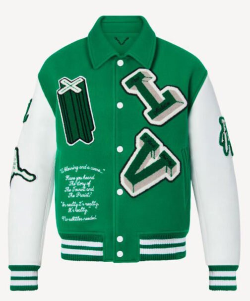 Louis Vuitton Varsity Green and White Jacket - Image 9