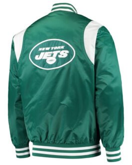 NY Jets Prime Time Green Satin Jacket