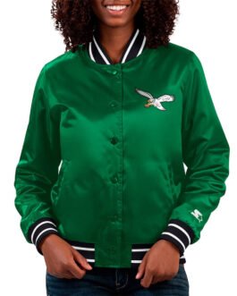 Full Count Philadelphia Eagles Green Satin Jacket