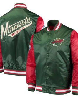 Minnesota Wild Rookie Green/Red Satin Jacket