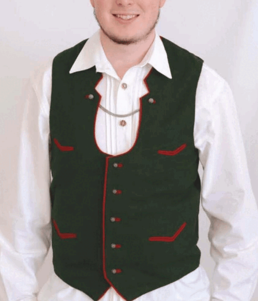 German V Pockets Wool Vest - Image 2