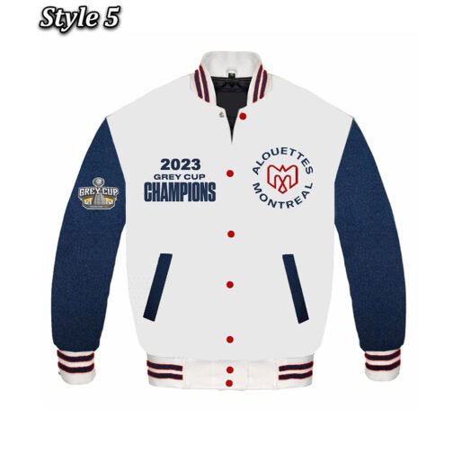 Grey Cup Champions 2023 Montreal Alouettes Varsity Jacket - Image 5