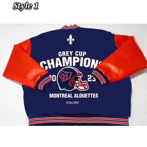 Grey Cup Champions 2023 Montreal Alouettes Varsity Jacket - Image 9
